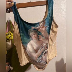 Artistic Print corset top